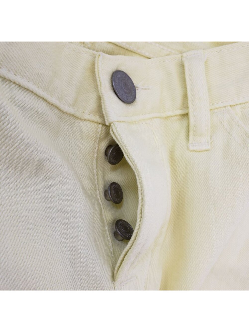 Loft Sunny Yellow Boyfriend Button Fly Jeans Size 26 - Picture 8 of 9